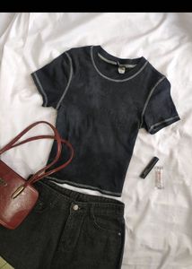 H&amp;M Y2K Faded Fitted Top