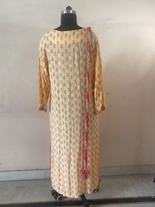 Yellow Printed Kurta