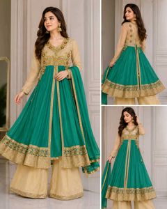 Long koti 2 pice frock with dupatta full set