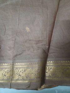 Gorgeous pure cotton saree with Gold Zari