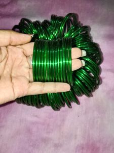 Elegant Green Glass Bangles