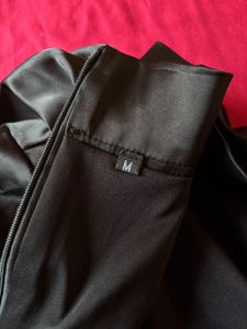 Black Satin Ruched Partywear Mini Dress