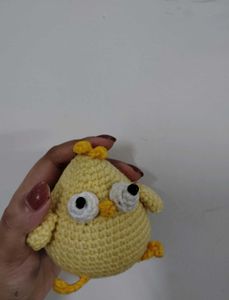 Cute Crochet Chick Keychain