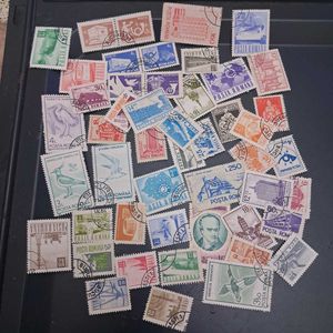 50 Vintage 1970s ROMANIA Postage Stamps