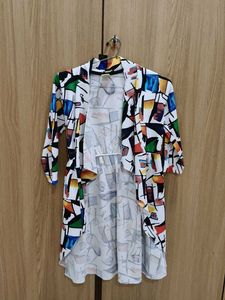 Abstract Print Cardigan