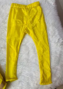BabyOye Yellow&amp;pink Anarkali Suit Set