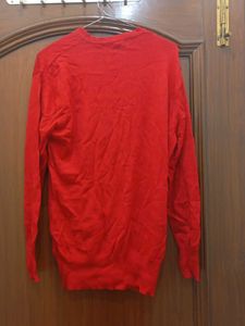 Red V-Neck Sweater