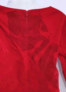 Chic Red Embroidered top