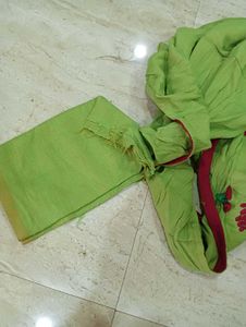 Green Embroidered Dress