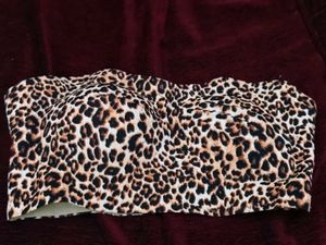 Leopard Print Strapless Bra (Newme)