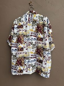 Retro Abstract Print Short Sleeve Shirt
