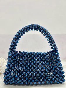 Blue Beaded Bag