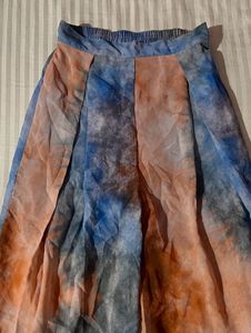 Blue Pink Flared Trouser