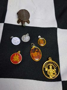 Assorted Pendants and Turtle Charm