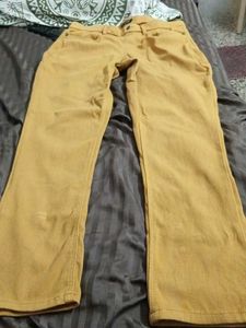 Go colours Mustard Yellow Straight Leg pant