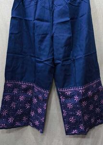 Kantha Embroidered Palazzo Pants