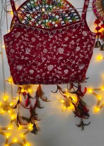 Elegant Red Embroidered Kurta Set