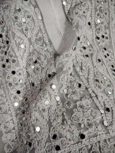 Mirror Work Chicken Curry Lucknowi Kurta