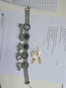 Oxidized Silver Choker with Earrings