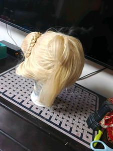 saber fate cosplay Blonde Ponytail Wig