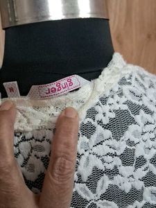 White Lace Crop Top