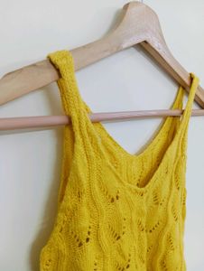 Yellow Knit Tank Top
