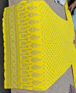 Vibrant Yellow Printed Kurta