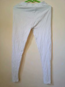 Classic White Cotton Leggings