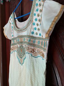 White Anarkali Top in XXL
