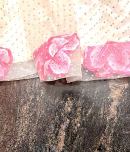 Girls' Cream &amp; Pink Party Dress