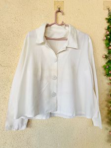 Classic White Button-Up Shirt