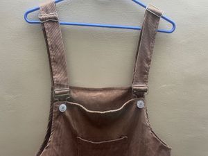 Brown Corduroy Pinafore Dress