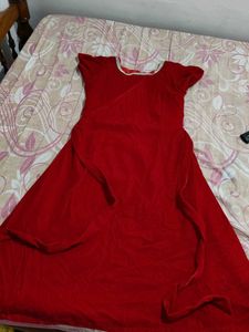 Red Velvet Ethnic Gown