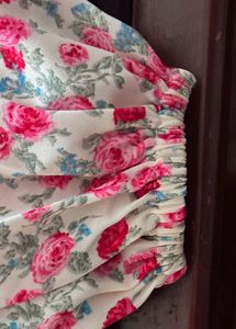 Floral Print Puff Sleeve Sweetheart Neck Dress