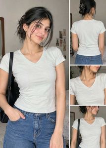 Urban Revivo White Round Neck T-Shirt for Women