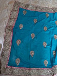 embroidered Saree