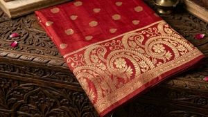 Elegant Red  Silk Saree