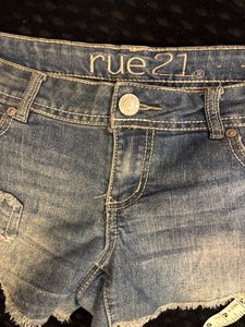 Distressed Denim Shorts