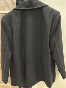 Women's Black Wool Long Coat