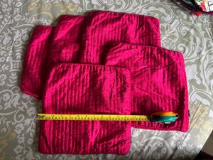 Vibrant Pink Textured Cushion Covers (Set of 5)