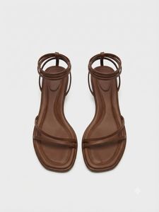 Brown Strappy Block Heel Sandals 🤎 | Elegant Part