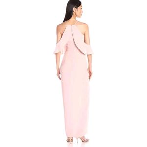 Pink Cold Shoulder Maxi Dress