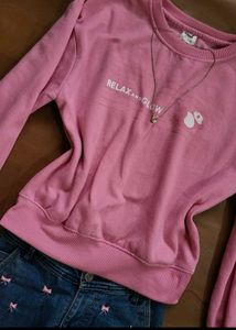 Pink "Relax &amp; Glow" Sweatshirt