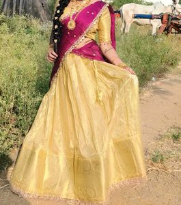 Gorgeous Gold &amp; Pink Lehenga