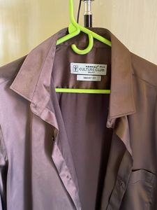 Satin Finish Button-Up Shirt