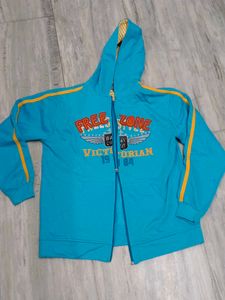 Cool Blue Zip-Up Hoodie