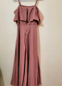 Elegant Pink Ruffle Dress