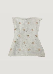 cottage core White Embroidered Crochet Tube Top