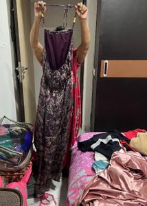 beaded halter neck long dress