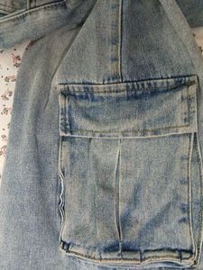 Light Wash Cargo Jeans